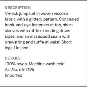 H&M Dresses - H&M Glittery Jumpsuit Stars Romper Size 6 H&M Dresses - H&M Glittery Jumpsuit Stars Romper Size 6
